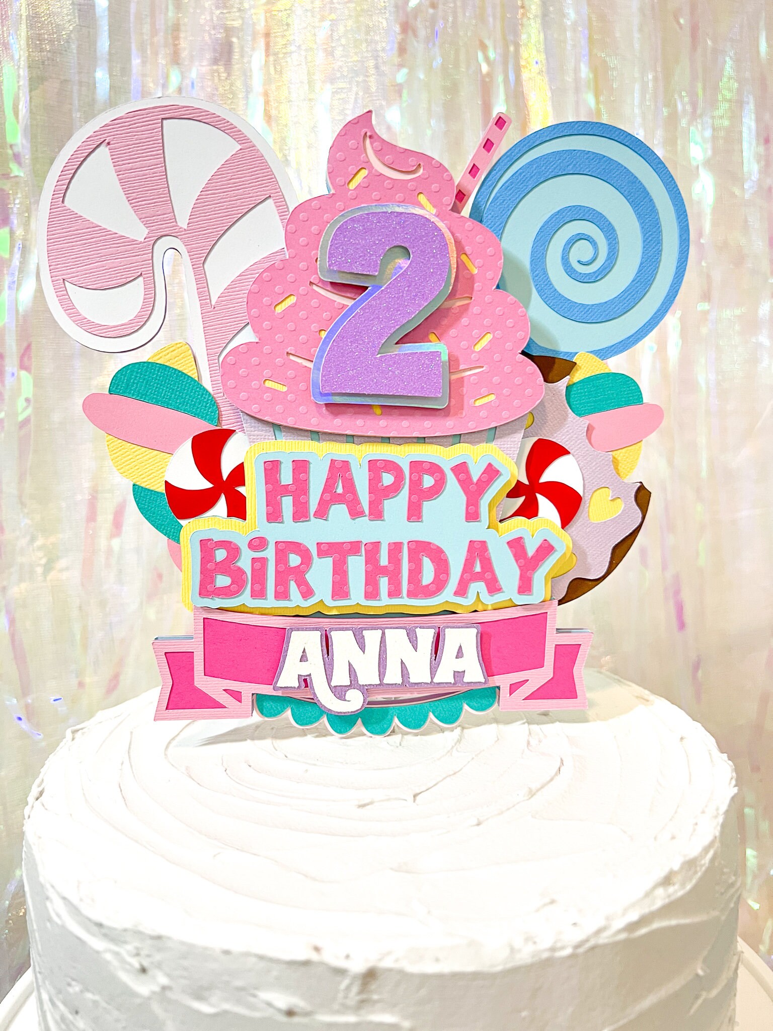 Candyland Birthday Cake Topper