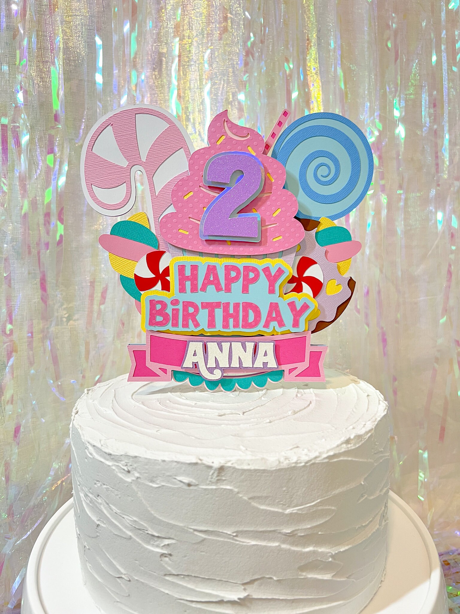 Candyland Birthday Cake Topper
