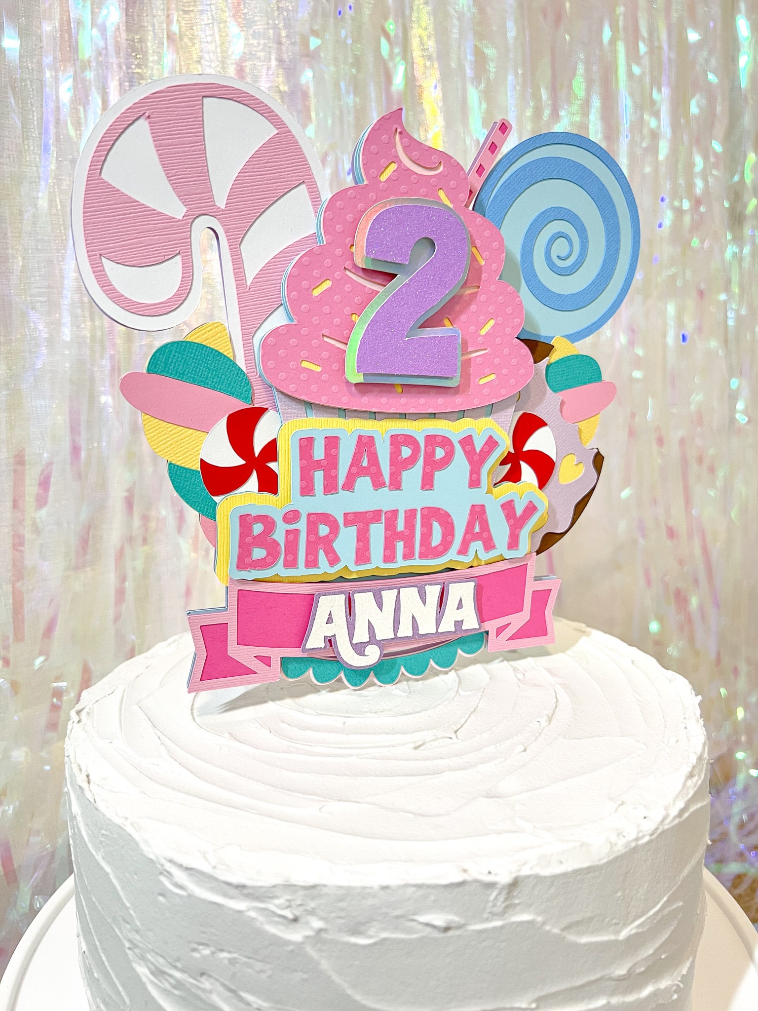 Candyland Birthday Cake Topper