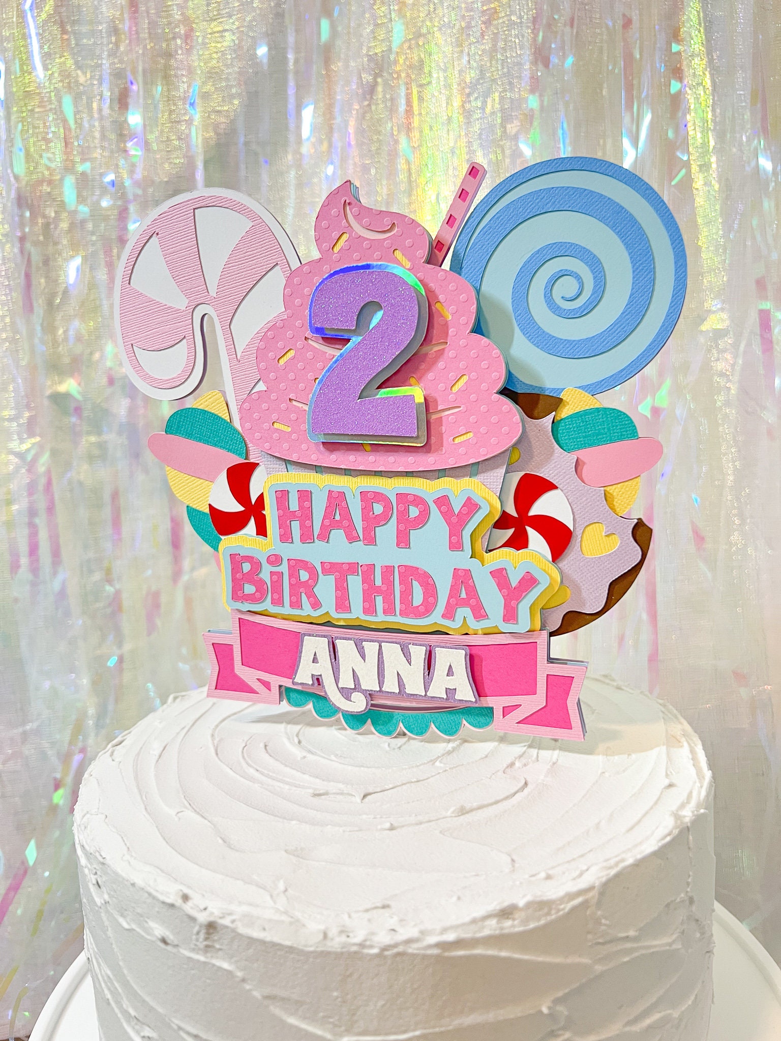 Candyland Birthday Cake Topper