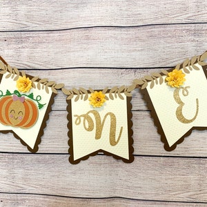 Little Pumpkin One Banner, Fall First Birthday Banner, Fall One Highchair Banner, Girl 1st Birthday Banner, Pumpkin is One, Fall Party