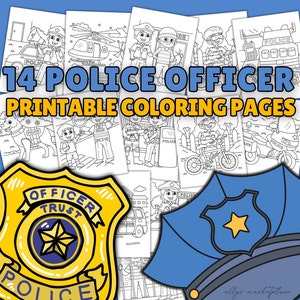 Children&#39;s Police Officer Coloring Sheets
