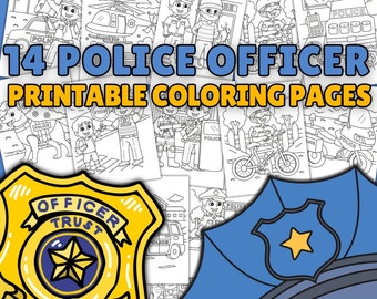 Children's Police Officer Coloring Sheets