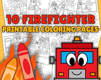 Children's Firefighter Printable Coloring Sheets