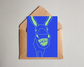 Donkey invitation card