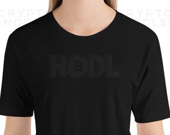 HODL Bitcoin - Camisa Bitcoin para mujer / Camiseta BTC / Camiseta Bitcoin / Camisa Crypto / Camiseta Bitcoin / Camisa Bitcoin negra / camisa personalizada