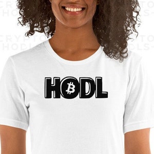 HODL Bitcoin - Damen Bitcoin Shirt | BTC T-Shirt | Bitcoin Tshirt | Krypto Shirt | Bitcoin T Shirt | Weißes Bitcoin Shirt | individuelles Shirt