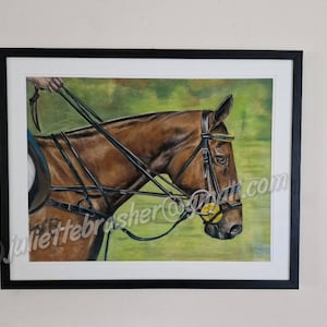 Polo pony, Chukka Ready, match, game, final, sport, thoroughbred, retrained racehorse, equestrian art, giclee limited print, art commissions