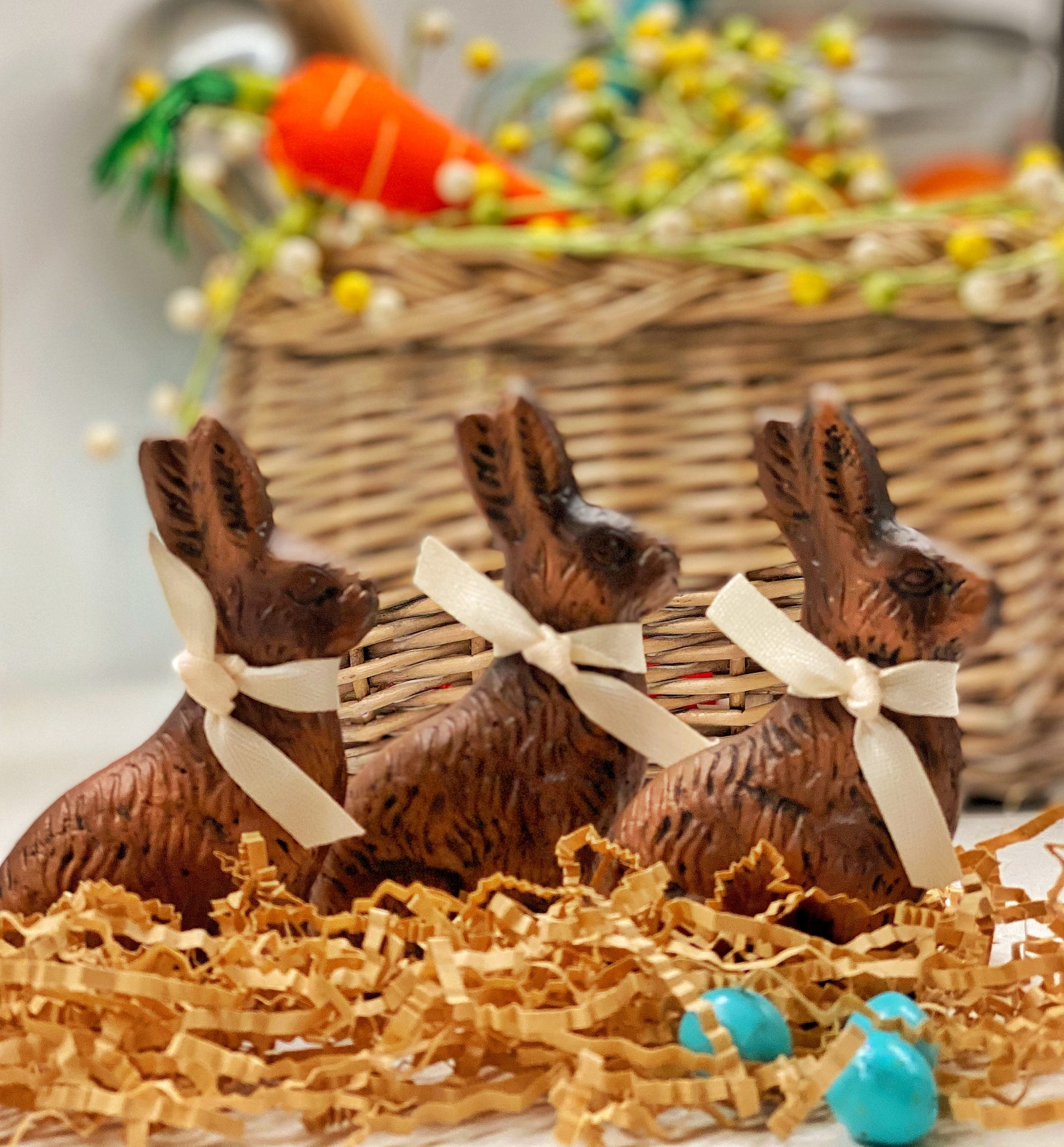 NEW Large Faux Chocolate Resin Bunny Easter Vintage Rabbit Etsy