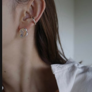 Keshi Petal Pearls Earring Studs , Premium metallic luster, 13-17mm , Genuine Freshwater Pearl, Minimalist style, Bridesmaid wedding pearl