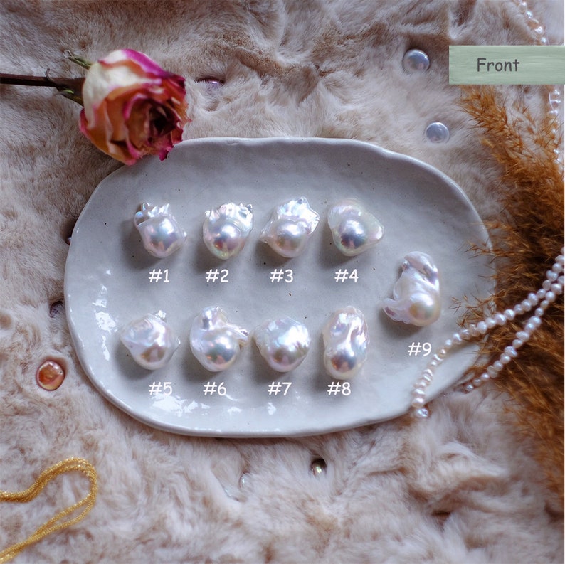 AAA Cold White Oversized Baroque Pearl| Genuine Freshwater Pearl Necklace boho Bridesmaid wedding pearl Minimalist style CHIC