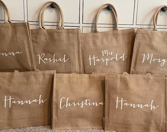 Custom tote bag, personalized tote, tote bag, burlap tote bag, bridesmaid gift, personalized bag, bridesmaid bag, bridesmaid tote bag, Tote