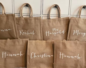 Burlap Bag Personalized Burlap Tote Bag Burlap Beach Bag Custom Burlap Bag Burlap Gift Bags Monogram Burlap Beach Bag Tote Bag Burlap SALE