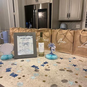 Wedding Welcome Tote - Wedding Welcome Bag - Destination Wedding Tote - Tropical Wedding Favor - Personalized Wedding Favors - Palm Tree Bag
