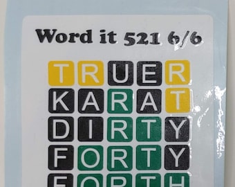 Word Puzzle Solution Decal or Magnet