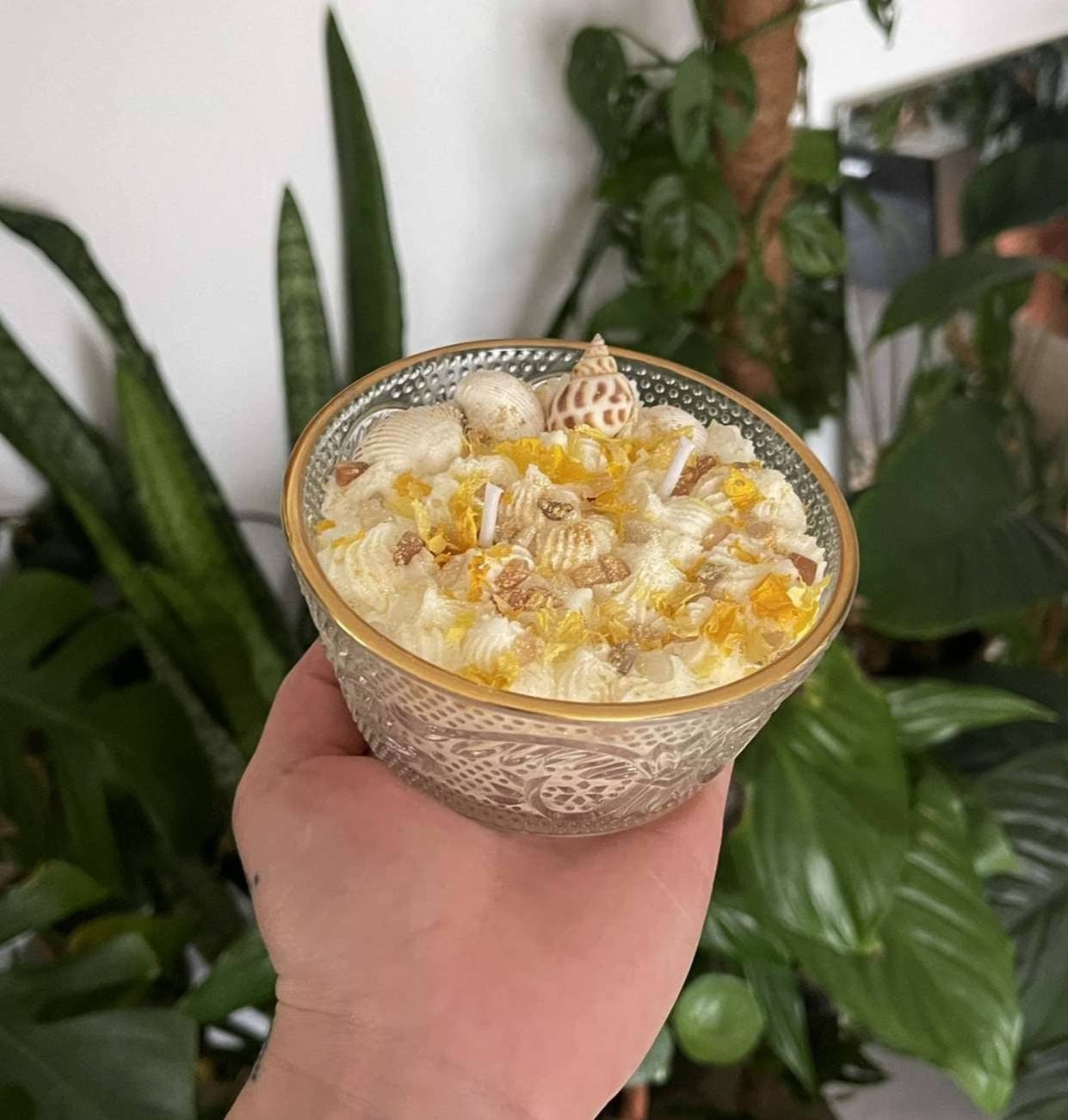 Bougie Monoï de Tahiti et Pierre Lune