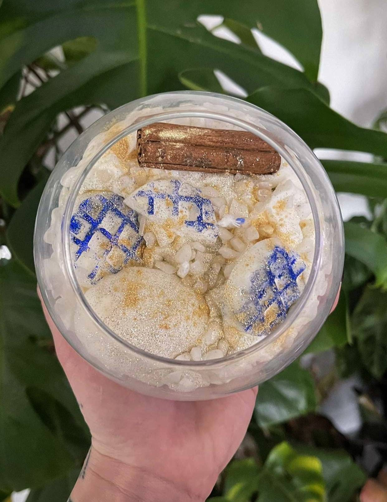 Bulle Bougie Noix de Coco Canelle et Quartz Neige