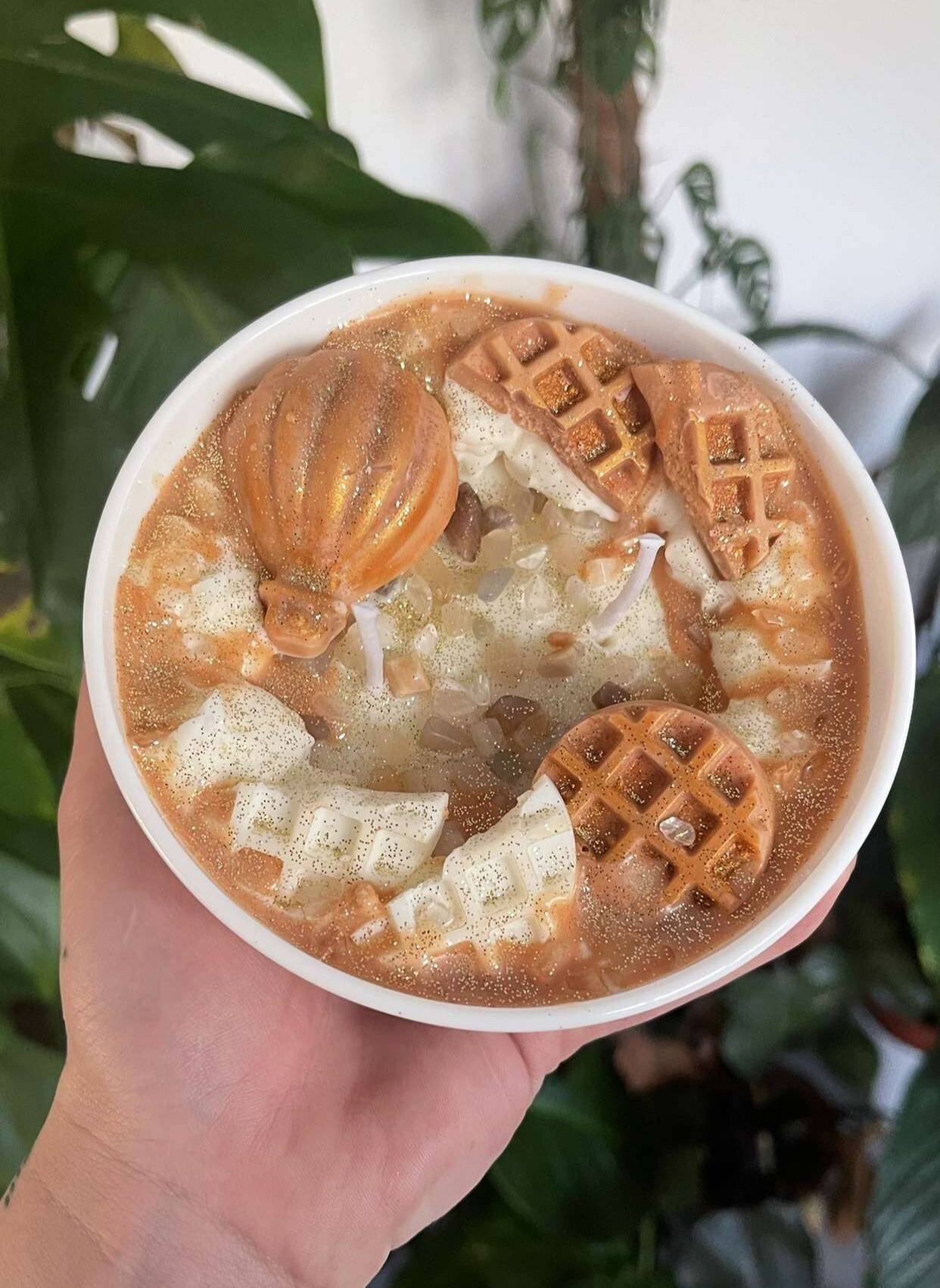 Bougie Gourmande Monoi Pêche et Pierre de Lune