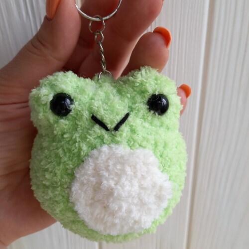 plush frog keychain