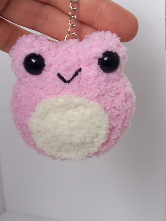 Strawberry Frog Squishmallow Plush Keychain Sensory Toy, Stress