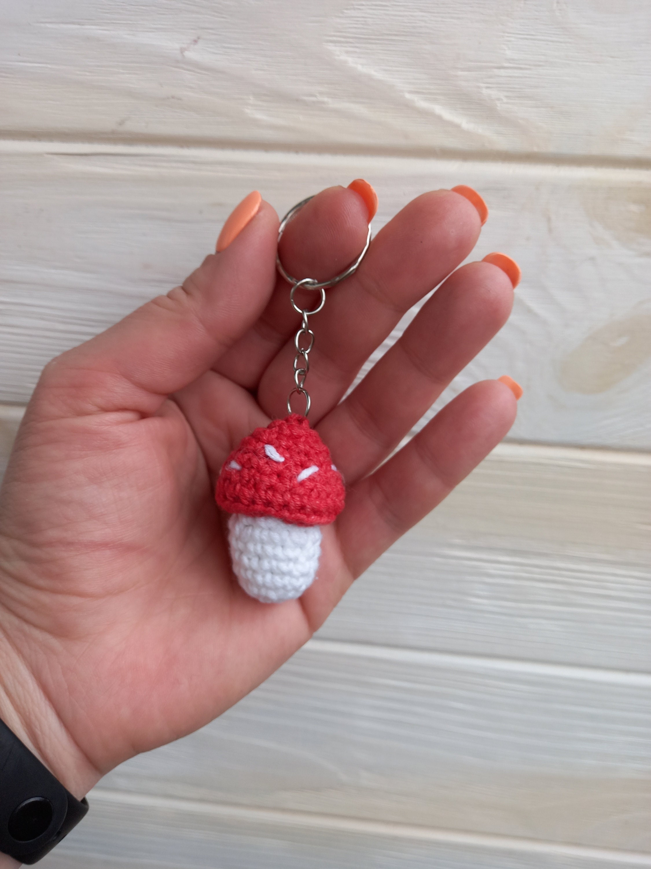 Mushroom Keychain Cute Key Fob Gift for Anyone You Love Etsy