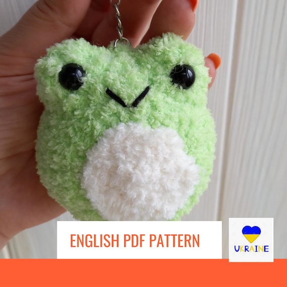 Crochet Frog Keychain PDF PATTERN Easy to Follow Detailed Etsy