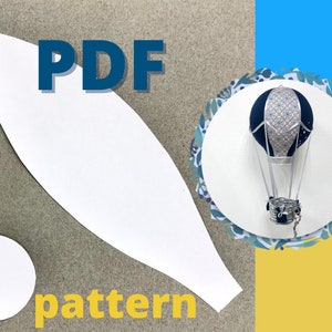 Mobile baby, decorazioni per la cameretta dei bambini con mongolfiera, modello PDF, download immediato. crea tu stesso un palloncino