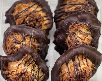 Gourmet Bakery Fresh N.Y Chocolate Dipped Coconut Macaroons by The Pastry Corner