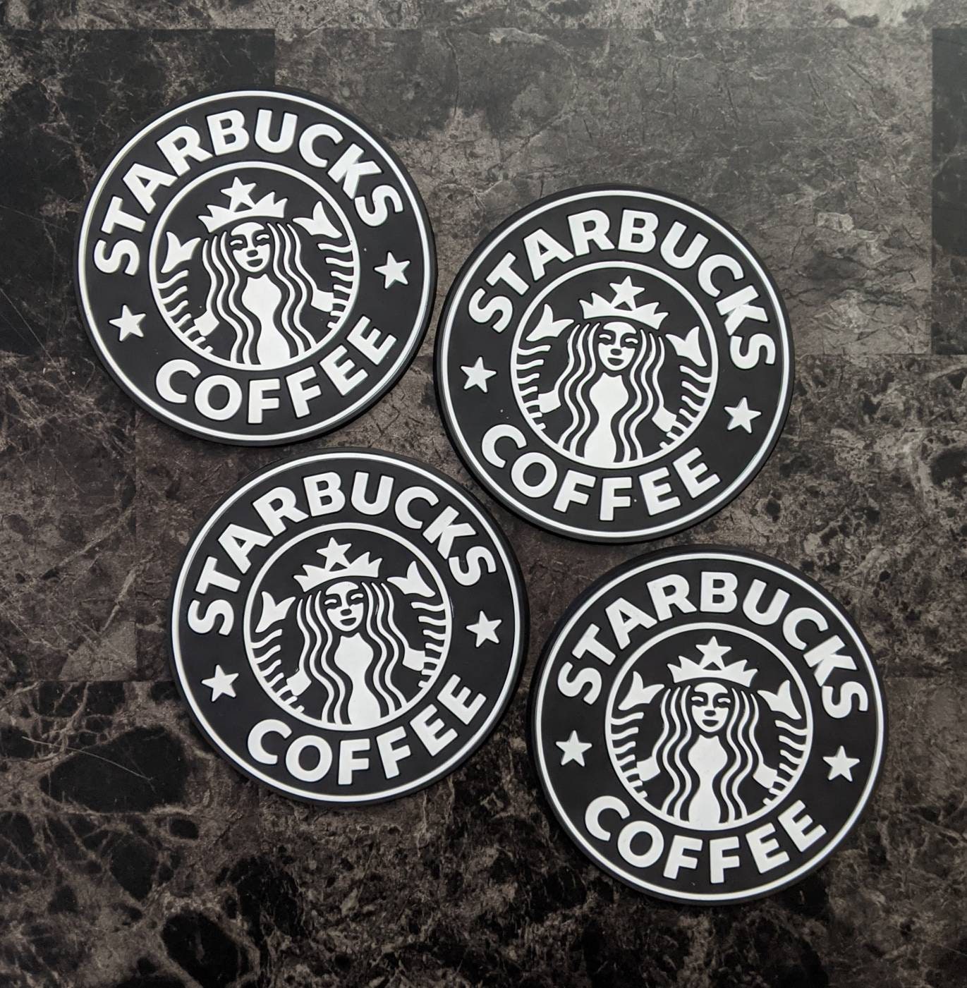 Starbucks Coffee Silicone Coasters Set of 4 Red Green Etsy