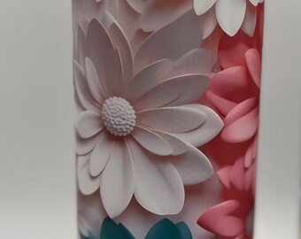 3D Flower 20 oz. Tumbler/Flower Tumbler/Gifts/Summer Tumbler/Water Tumbler/20 oz Tumbler/