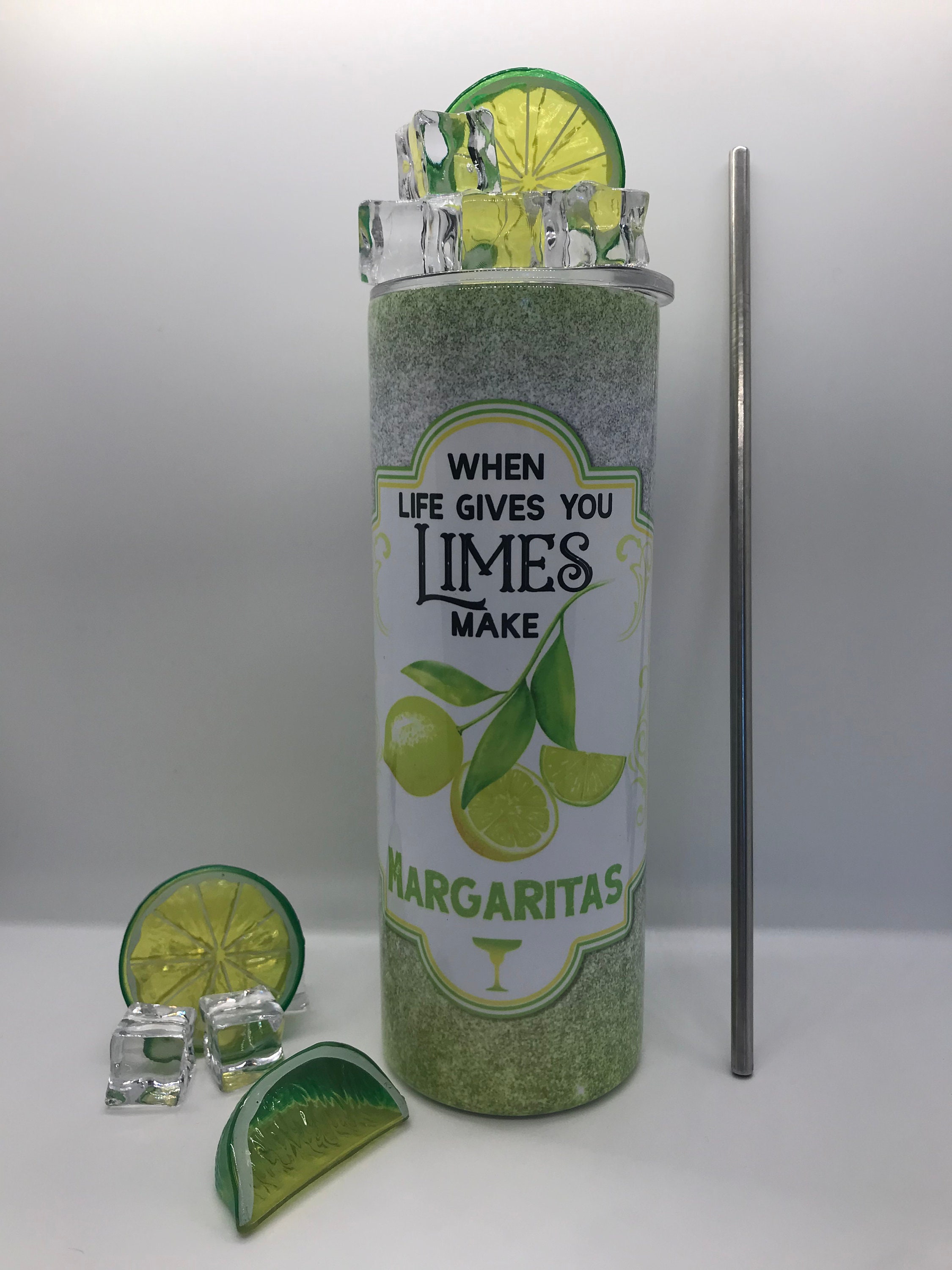 Margarita 20 Oz Tumbler /margarita Tumbler With Topper/margarita 20 Oz  Tumbler With Topper/cold or Hot Margarita Tumbler 