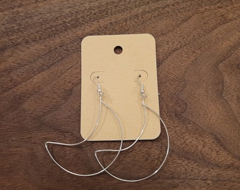 Crescent moon wire earrings