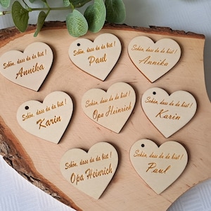 Tischkarten Hochzeit/ Platzkarten Holz/ Namenskarten