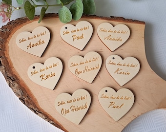 Tischkarten Hochzeit/ Platzkarten Holz/ Namenskarten