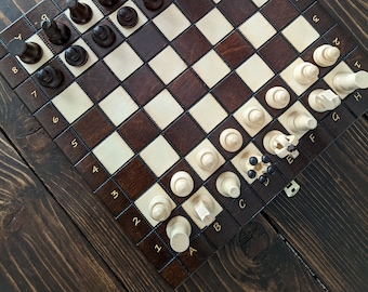 Wooden chess game