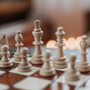 Set of magnetic wooden chess, travel size,brand new hand crafted wooden chess, board game, playing, fun, strategic game,WITH LOVE