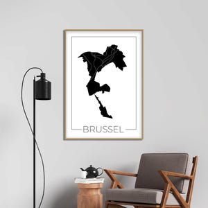 Carte de Bruxelles : l'art mural parfait pour les amateurs de voyage !