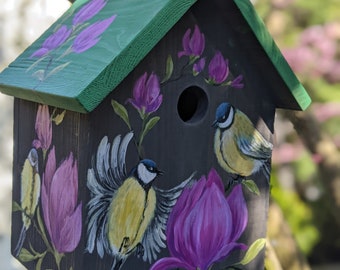 Birds house, birds hotel, wooden house,ecological house for birds, shelter for beneficial birds,  WITH LOVE