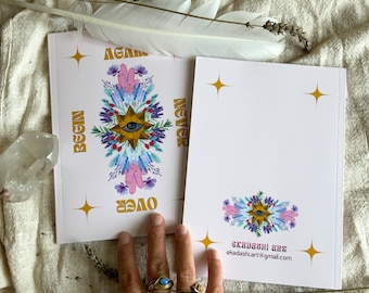 A5 notebook/diary, sketchbook, 100 white pages, softcover, lightweight, illustration, artist, spirituality, book of shadows,