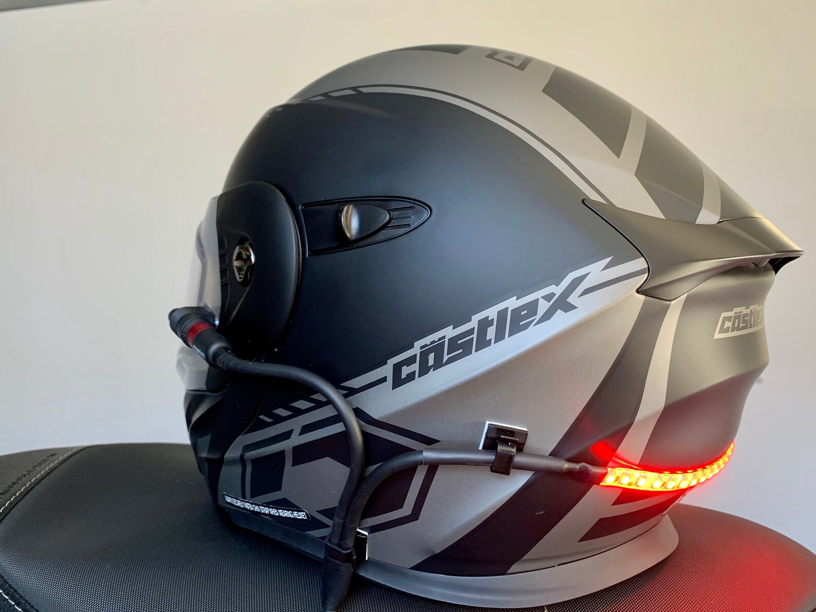 LED Snowmobile Helmet Safety LightRED Y cord Etsy