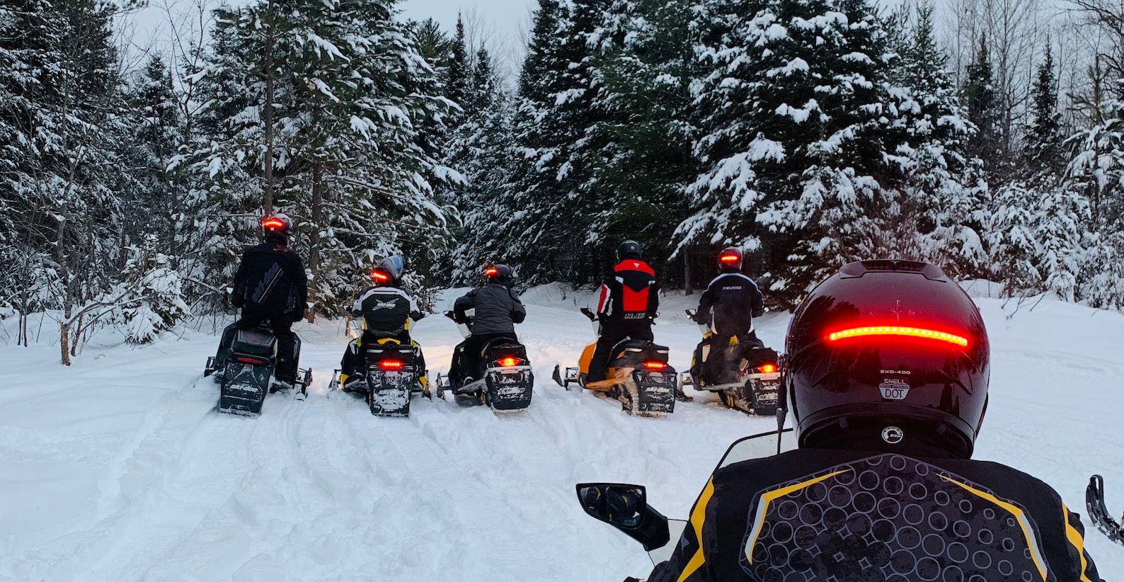 LED Snowmobile Helmet Safety LightRED Y cord Etsy