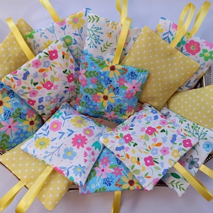 Set of 2 Handmade Lavender Bags in Rose and Hubble cotton - LIMITED EDITION!