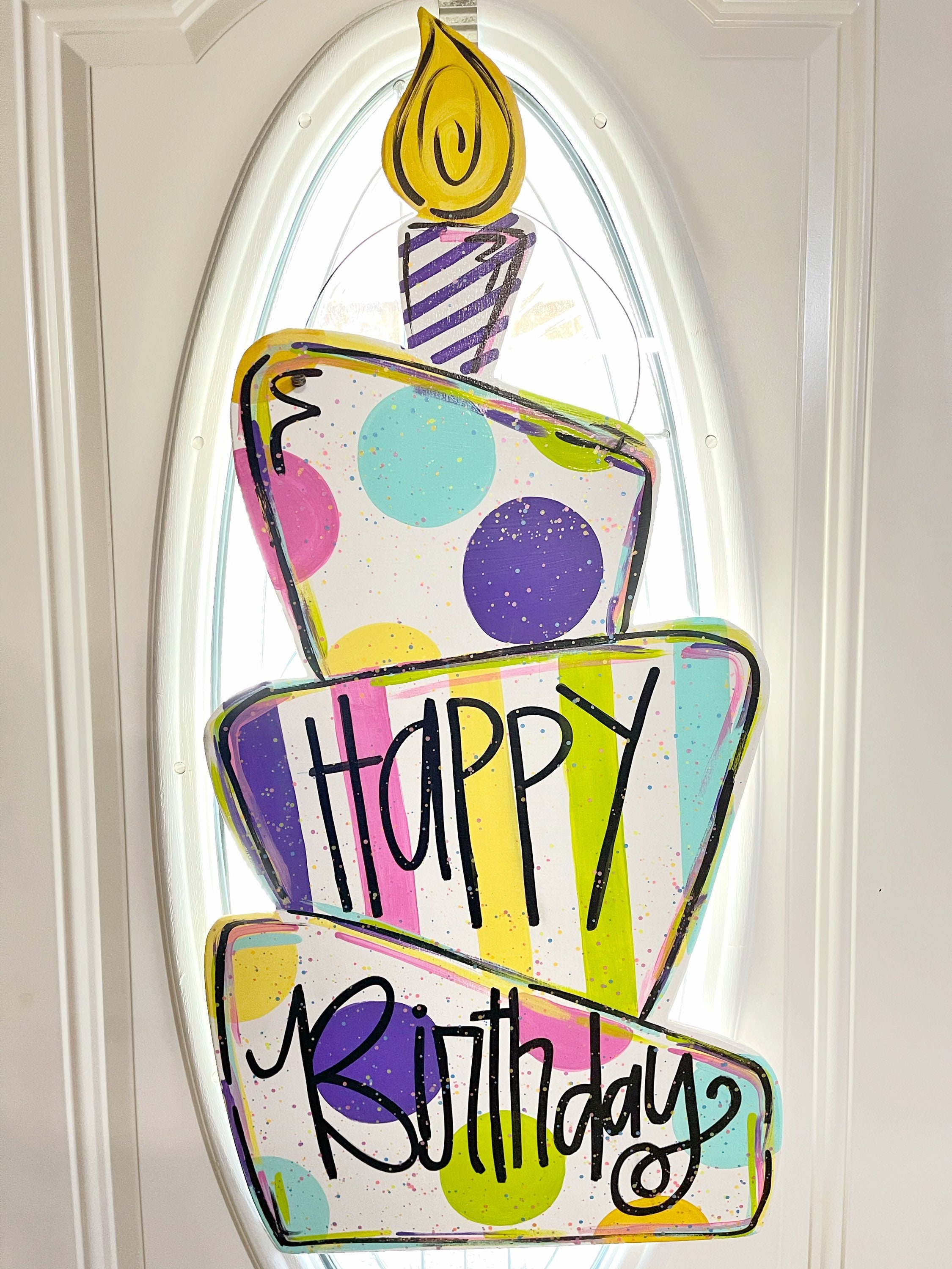 Birthday Door Hanger Birthday Party Supplies Birthday Door Etsy