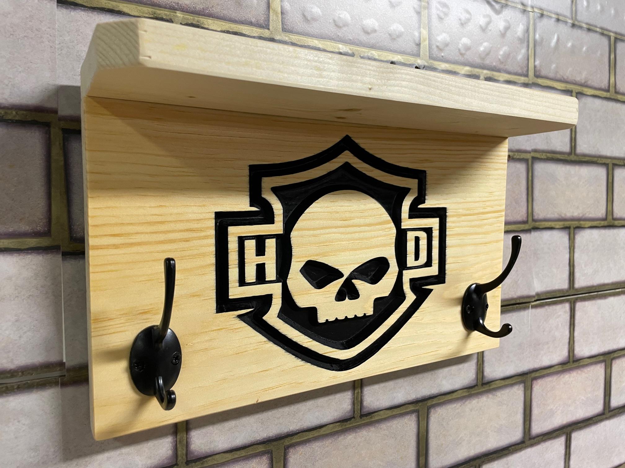 HARLEY壁掛け　木製 Harley Shelf Decor - Etsy