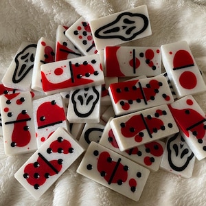 There Will Be Blood Domino Set | Double 6 & Double 9 Domino Sets | Personalize Custom Resin Domino Sets