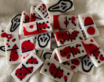 There Will Be Blood Domino Set | Double 6 & Double 9 Domino Sets | Personalize Custom Resin Domino Sets