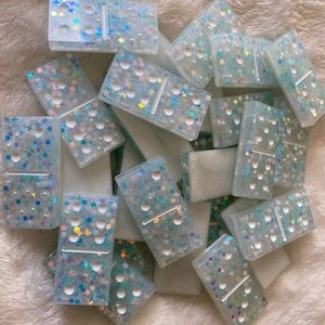 Set domino Glitz and Pearl / Set domino Double 6 e Double 9 / Personalizza set domino in resina personalizzati