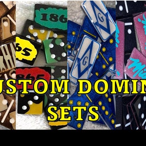 Custom Domino Sets | Double 6 & Double 9 Domino Sets | Personalize Custom Resin Domino Sets