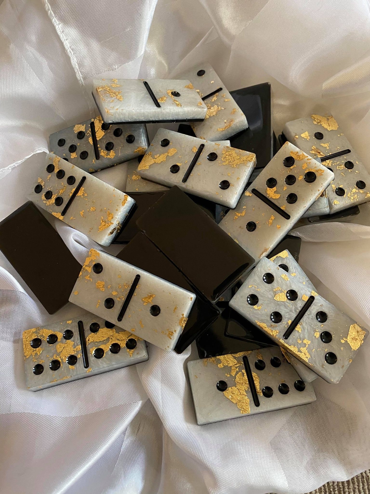 Domino couleur traditionnel - Jeu de dominos classiques en résine