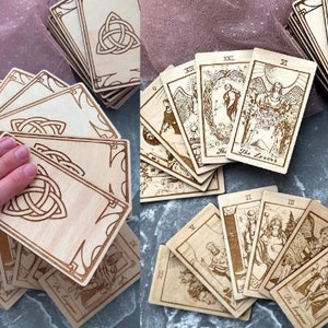 22 cartas de tarot arcanos mayores, cartas de tarot profesional, juego de tarot, archivos DXF, archivo láser listo, cartas de tarot para cricut, vector listo